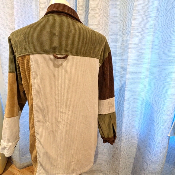 Stoosh Colorblock Corduroy Button-Up Shirt - XL - Picture 6 of 7